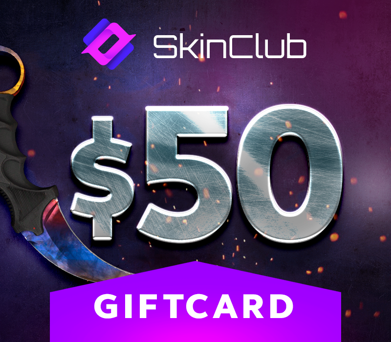 Skin.Club Gift Card Rest of the world (RoW) - custom 50 USD