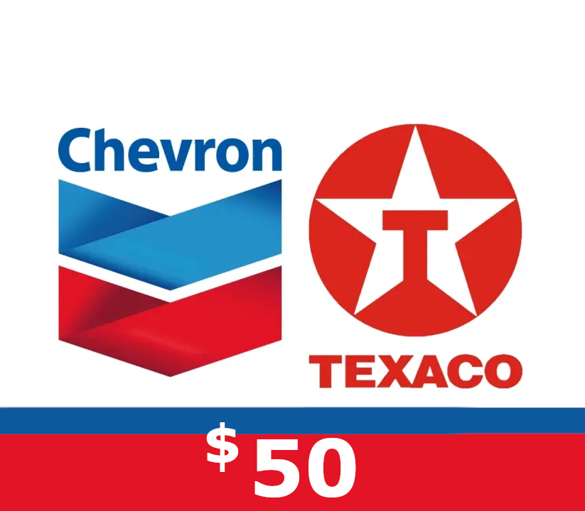 Chevron and Texaco Gift Card 50 USD
