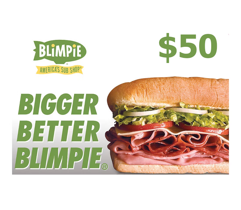 Blimpie Gift Card US 50 USD